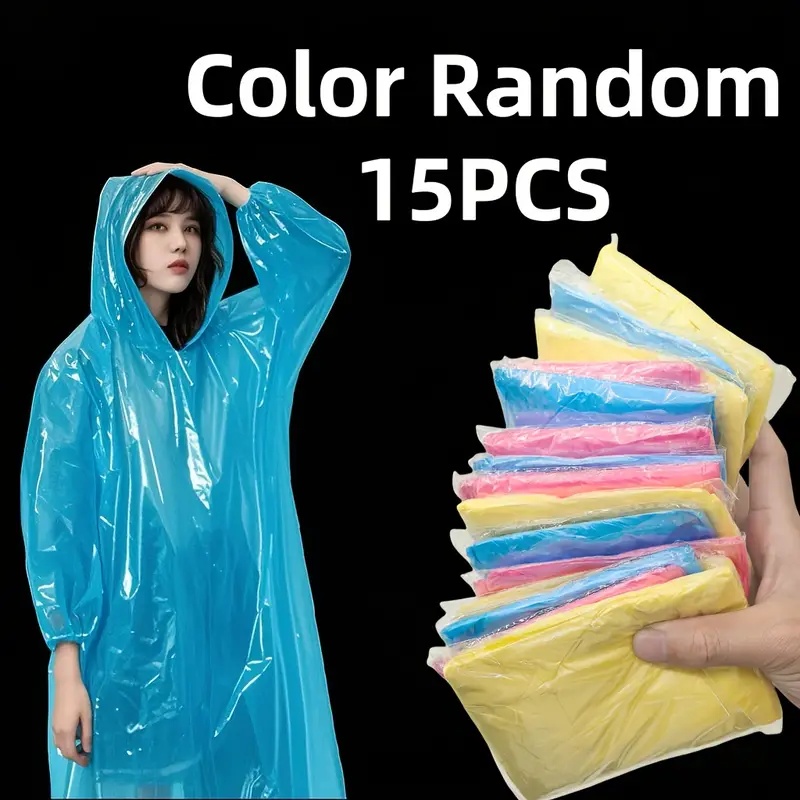 15/30PCS Randomly Colored Disp - đánh giá và giá Emergency Poncho Rain
