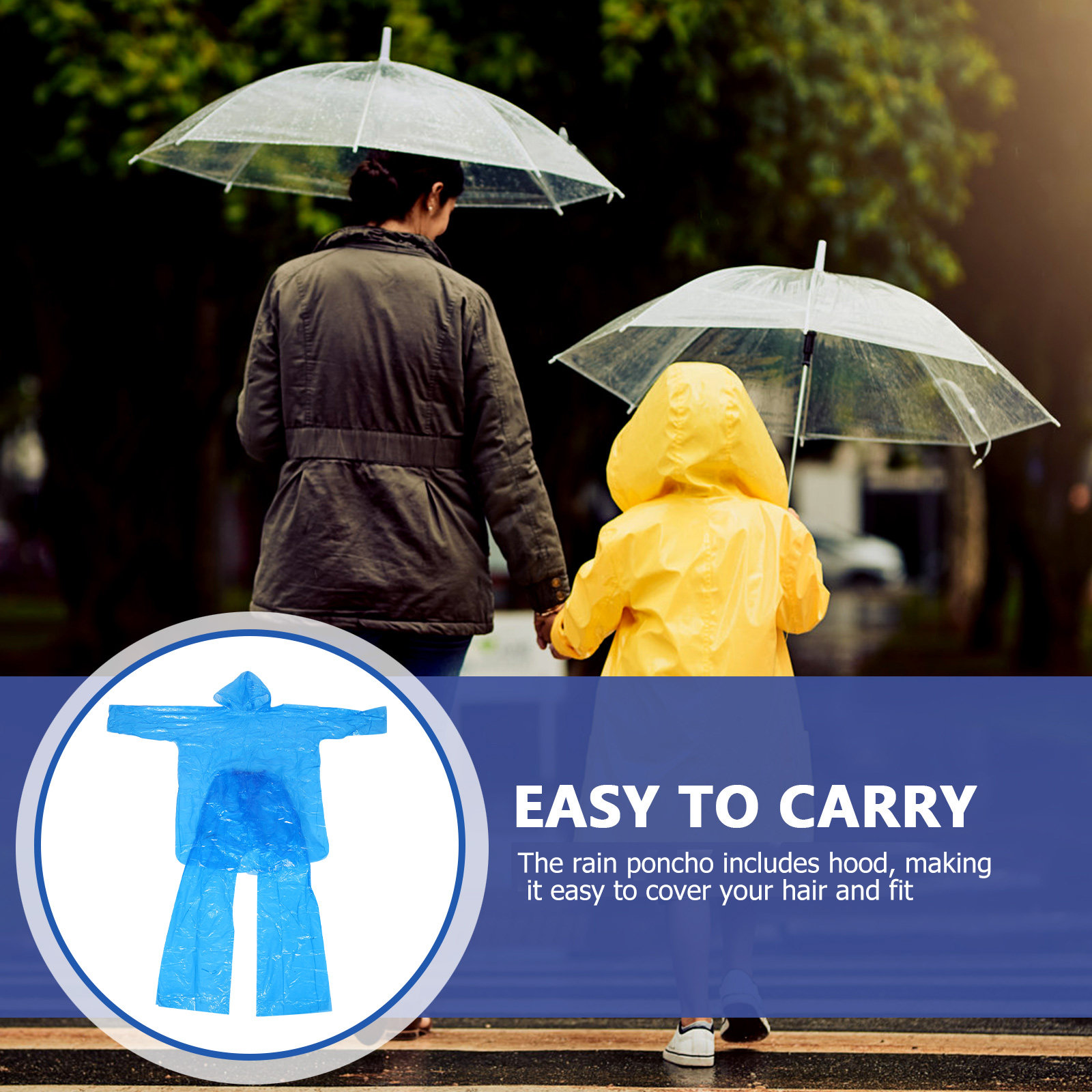 Transparent Rain Poncho Set Pl - đánh giá và giá Emergency Poncho Rain